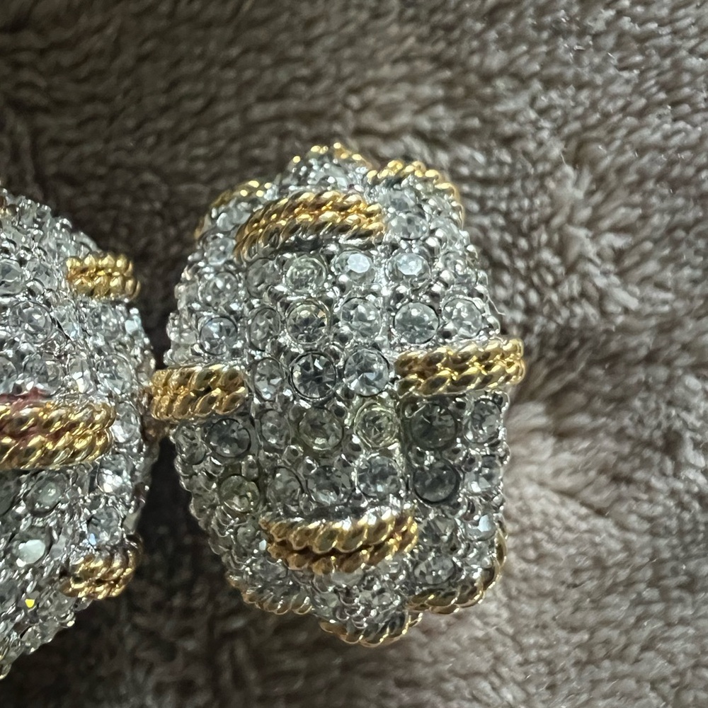 Vintage 80’s Swarovski Crystal Clip Earrings. - Picture 5 of 8